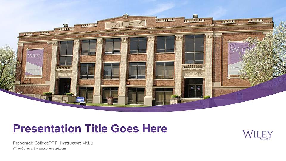 Wiley College Course/Courseware Creation PPT Template16:9 ratio PPT effect preview image