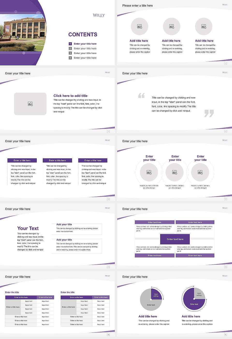 Wiley College Course/Courseware Creation PPT Template16:9 ratio PPT effect preview image2
