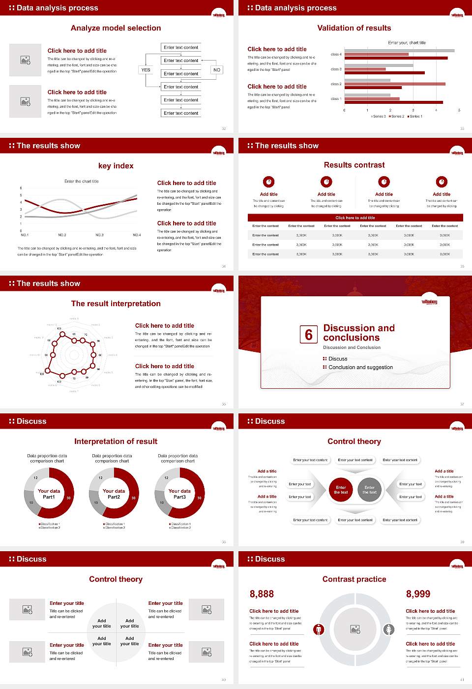 Wittenberg University Graduation Thesis Defense PPT Template16:9 ratio PPT effect preview image5