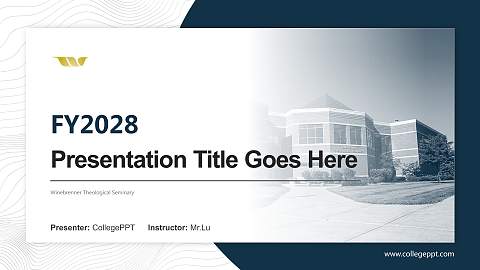 Winebrenner Theological Seminary Academic Presentation/Research Findings Report PPT Template