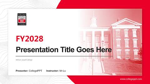 William Jewell College Academic Presentation/Research Findings Report PPT Template