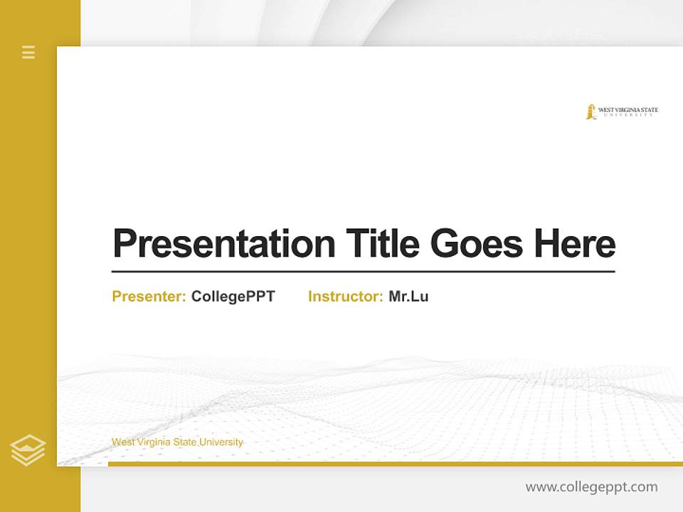 West Virginia State University Thesis Proposal/Graduation Defense PPT Template4:3 ratio PPT effect preview image5