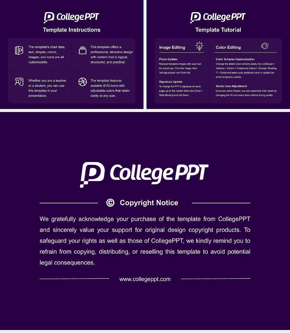 Whittier College Course/Courseware Creation PPT Template4:3 ratio PPT effect preview image5