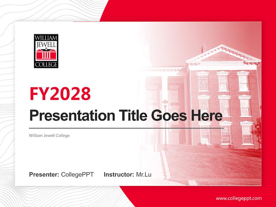 William Jewell College Academic Presentation/Research Findings Report PPT Template4:3 ratio PPT effect preview image5