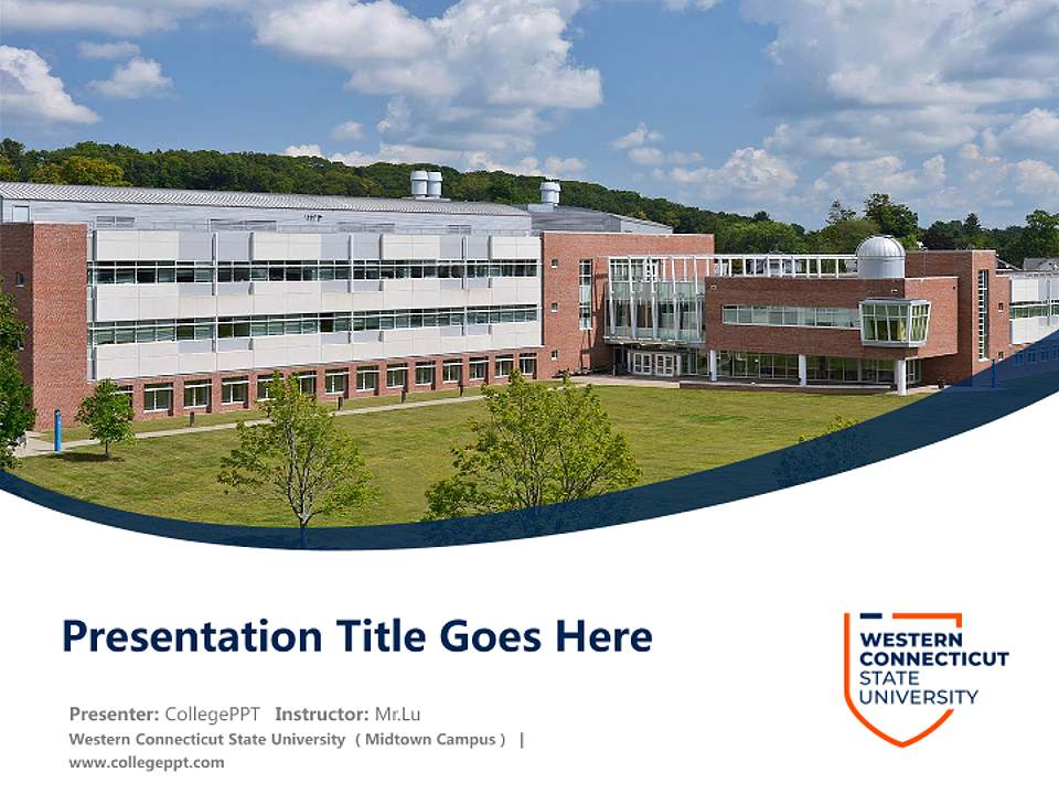 Western Connecticut State University （Midtown Campus） Course/Courseware Creation PPT Template4:3 ratio PPT effect preview image5