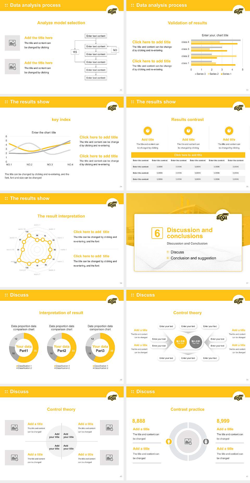 Wichita State University Graduation Thesis Defense PPT Template4:3 ratio PPT effect preview image5