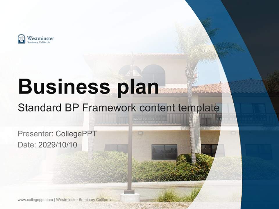 Westminster Seminary California Competition/Entrepreneurship Contest PPT Template4:3 ratio PPT effect preview image9