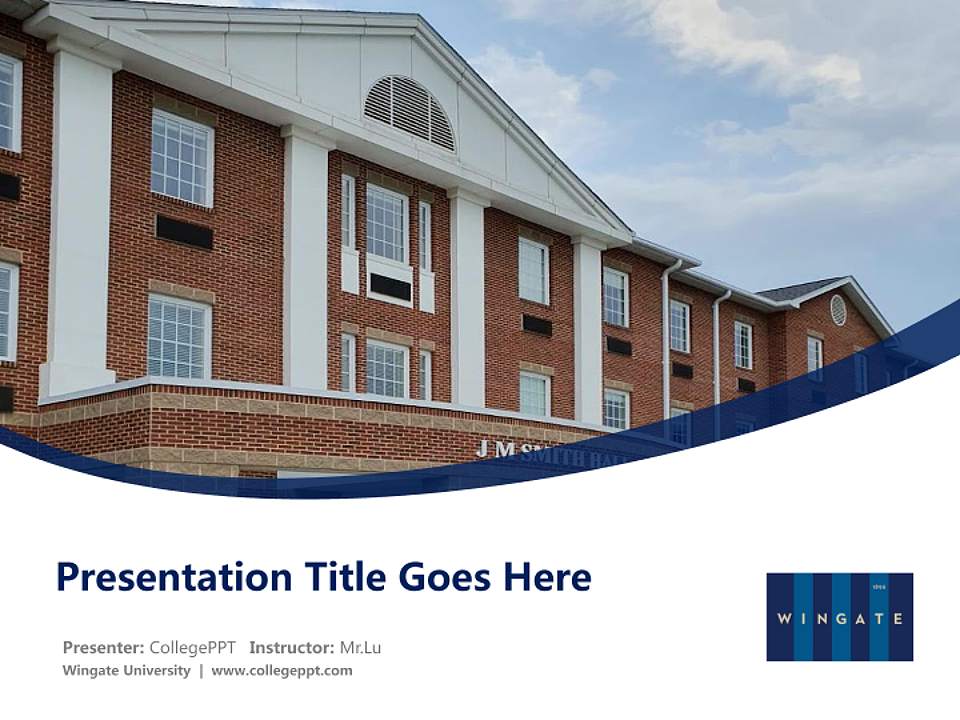 Wingate University Course/Courseware Creation PPT Template4:3 ratio PPT effect preview image5