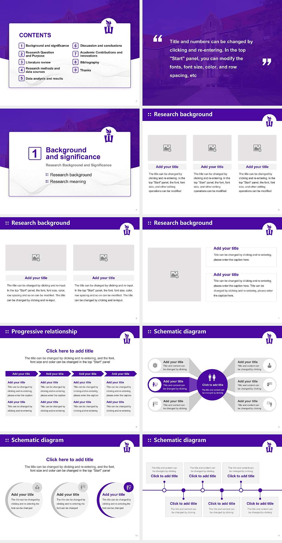Winona State University Graduation Thesis Defense PPT Template4:3 ratio PPT effect preview image2