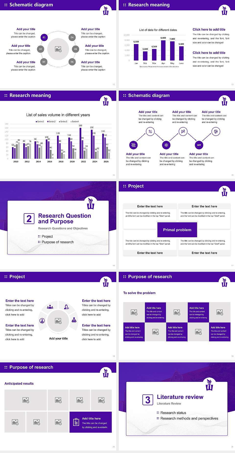 Winona State University Graduation Thesis Defense PPT Template4:3 ratio PPT effect preview image3