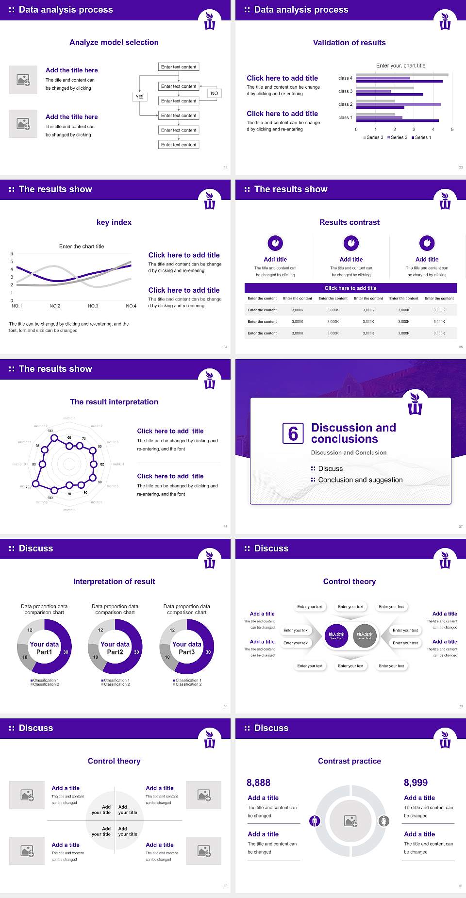 Winona State University Graduation Thesis Defense PPT Template4:3 ratio PPT effect preview image5