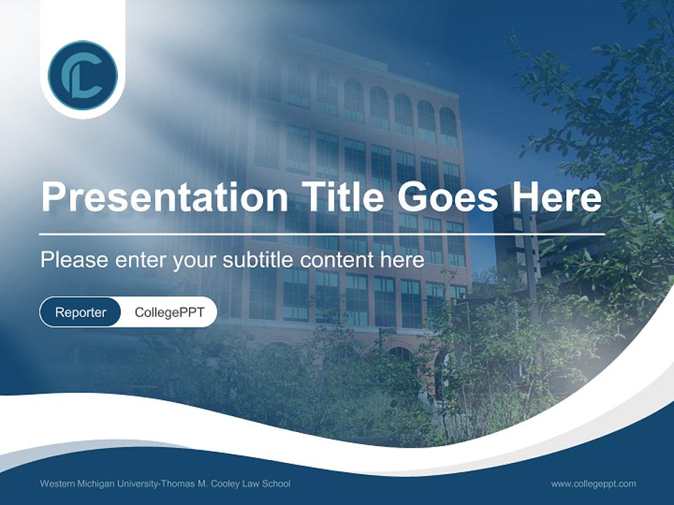 Western Michigan University-Thomas M. Cooley Law School Lecture Sharing and Networking Event PPT Template4:3 ratio PPT effect preview image4
