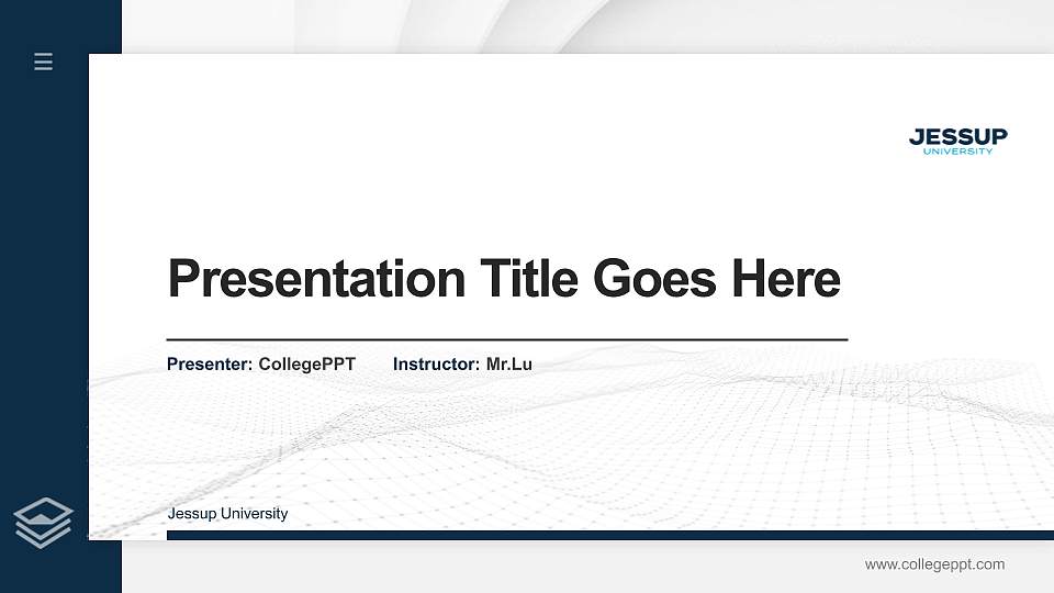 Jessup University Thesis Proposal/Graduation Defense PPT Template16:9 ratio PPT effect preview image