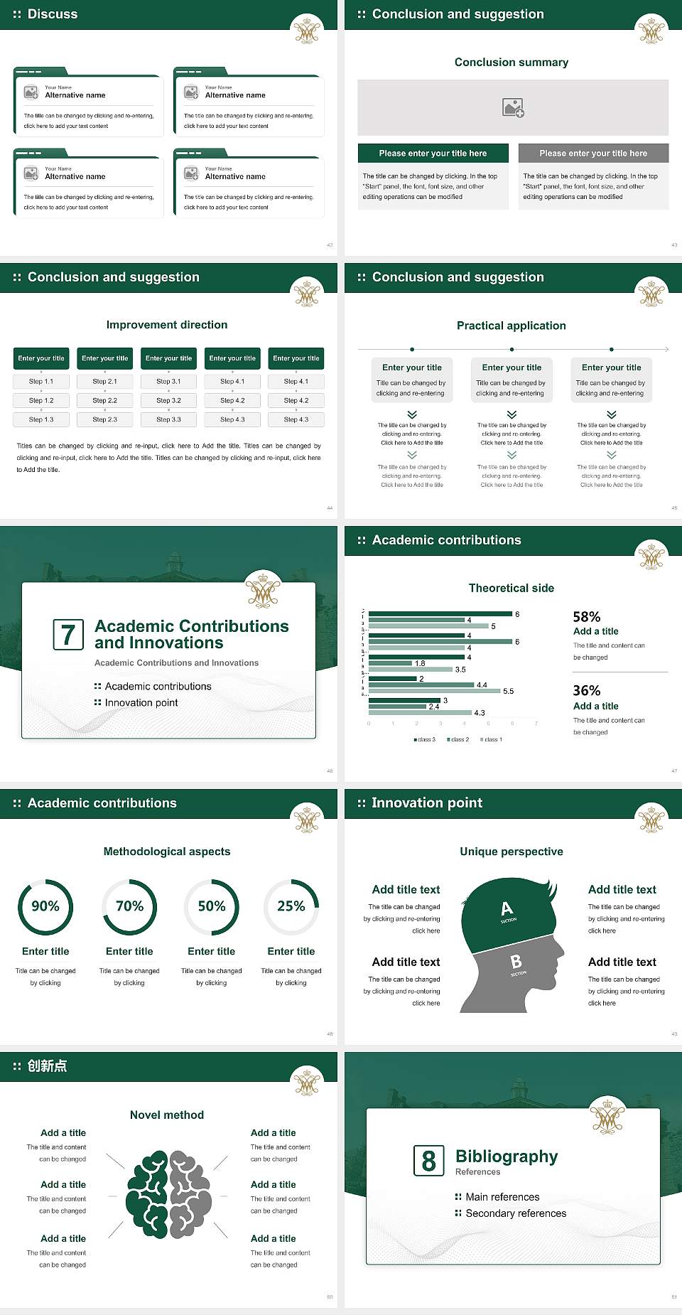 College of William & Mary Graduation Thesis Defense PPT Template4:3 ratio PPT effect preview image6