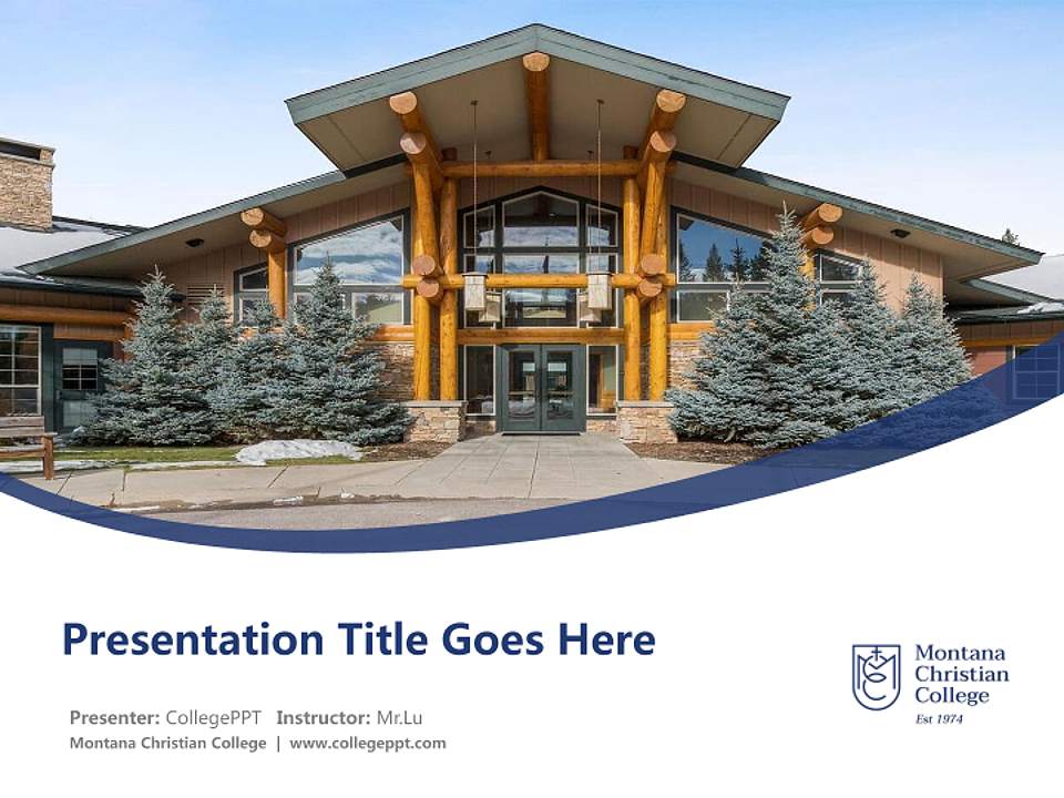 Montana Christian College Course/Courseware Creation PPT Template4:3 ratio PPT effect preview image5