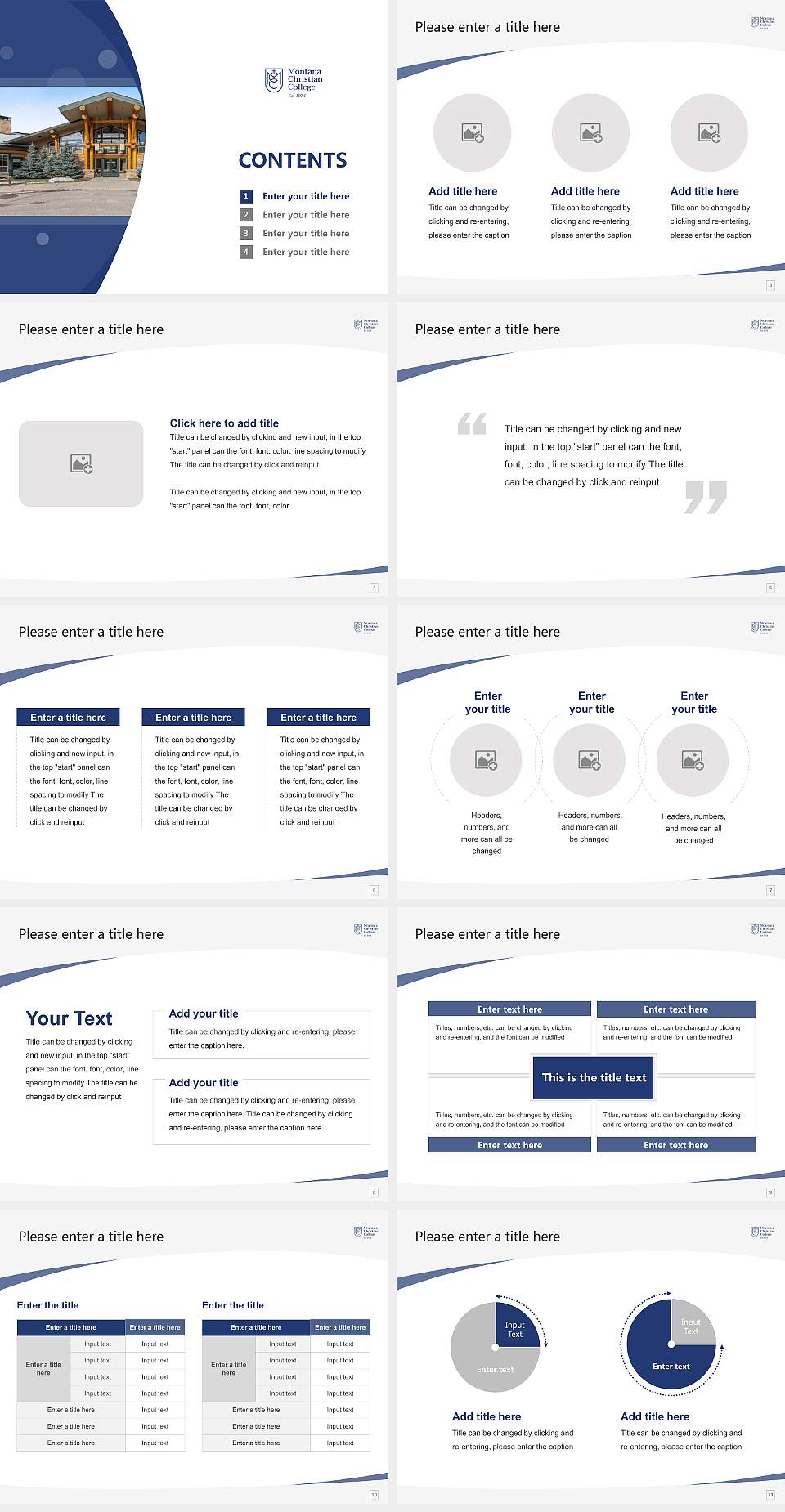 Montana Christian College Course/Courseware Creation PPT Template4:3 ratio PPT effect preview image2