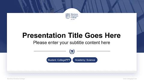 Montana Christian College National Scholarship Defense PPT Template