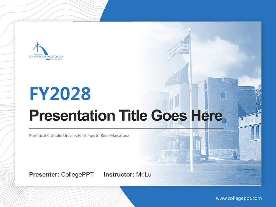Pontifical Catholic University of Puerto Rico-Mayaguez Academic Presentation/Research Findings Report PPT Template4:3 ratio PPT effect preview image5