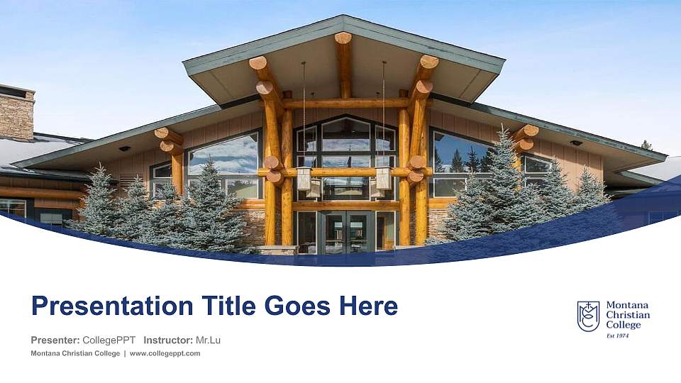 Montana Christian College Course/Courseware Creation PPT Template16:9 ratio PPT effect preview image