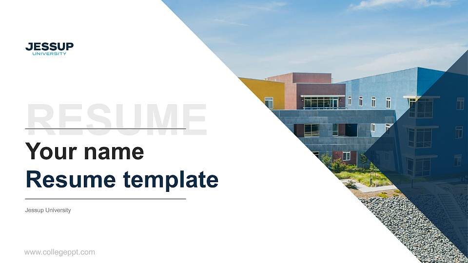 Jessup University Resume PPT Template16:9 ratio PPT effect preview image