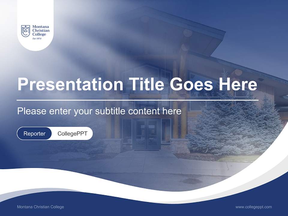 Montana Christian College Lecture Sharing and Networking Event PPT Template4:3 ratio PPT effect preview image4