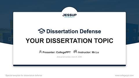 Jessup University Graduation Thesis Defense PPT Template