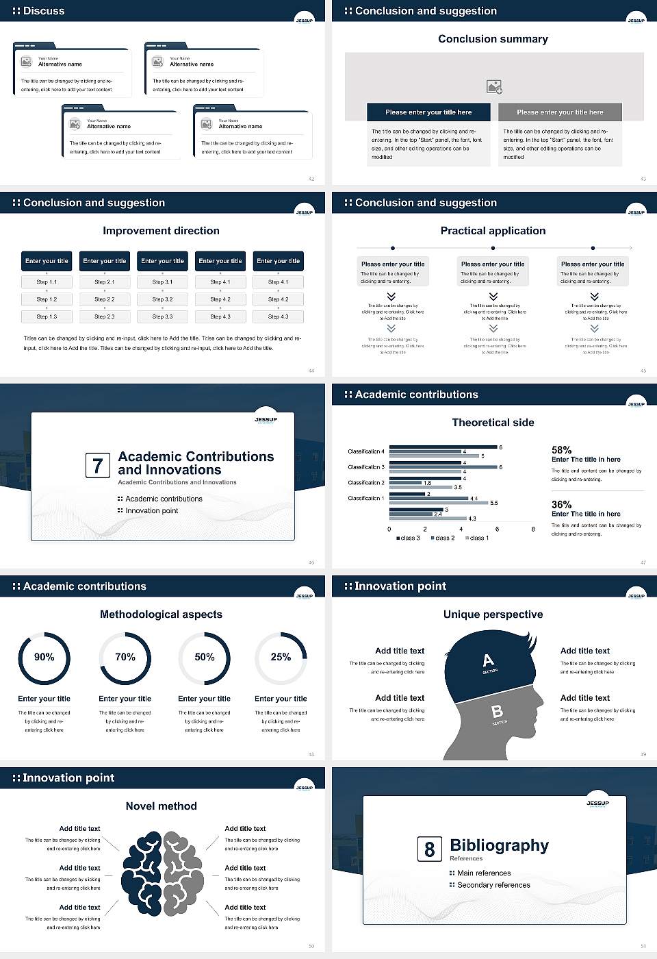 Jessup University Graduation Thesis Defense PPT Template16:9 ratio PPT effect preview image6