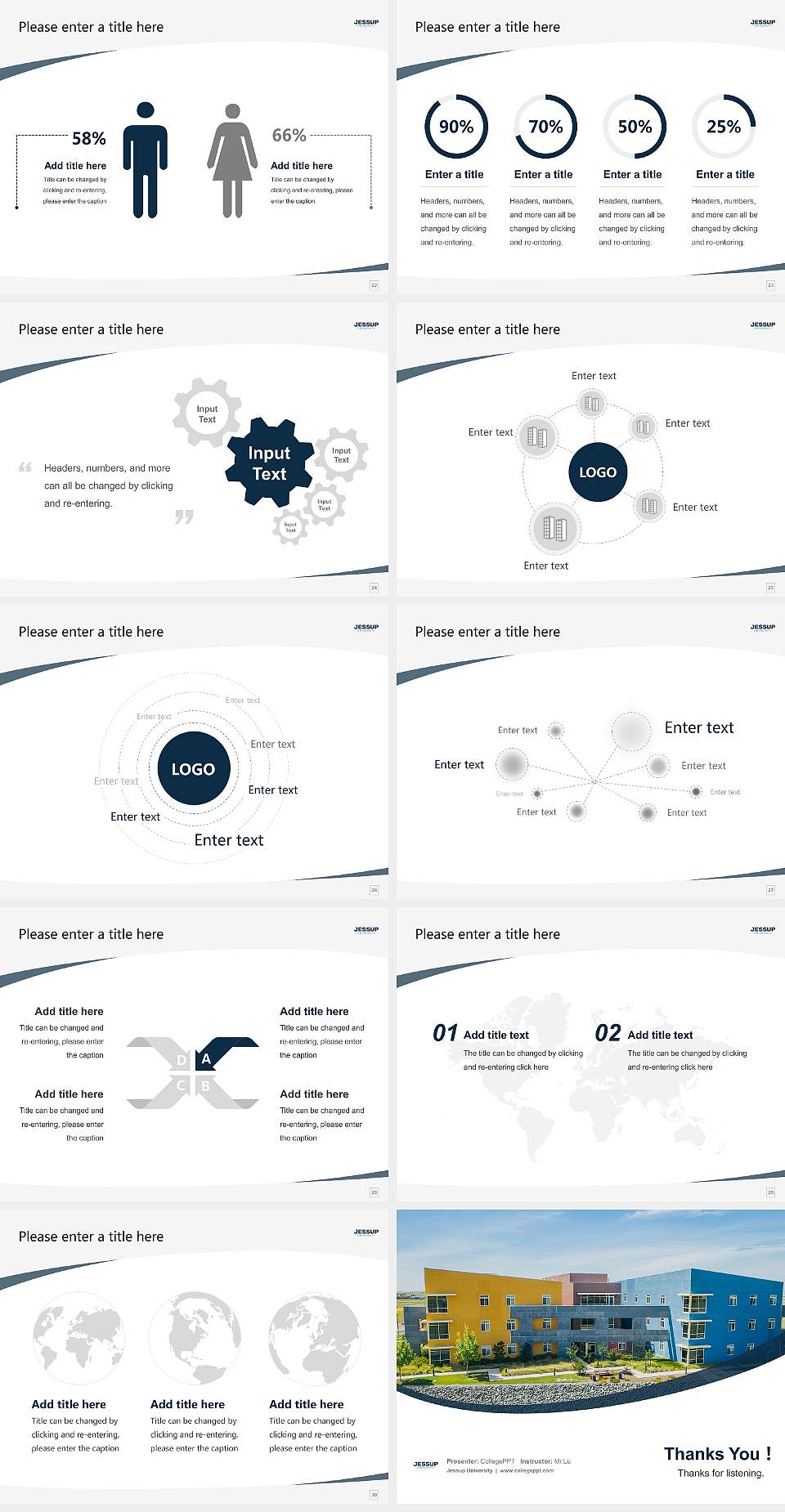 Jessup University Course/Courseware Creation PPT Template4:3 ratio PPT effect preview image4