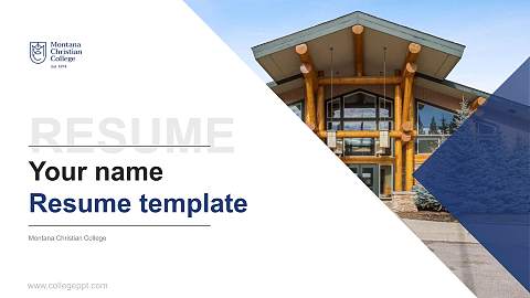Montana Christian College Resume PPT Template