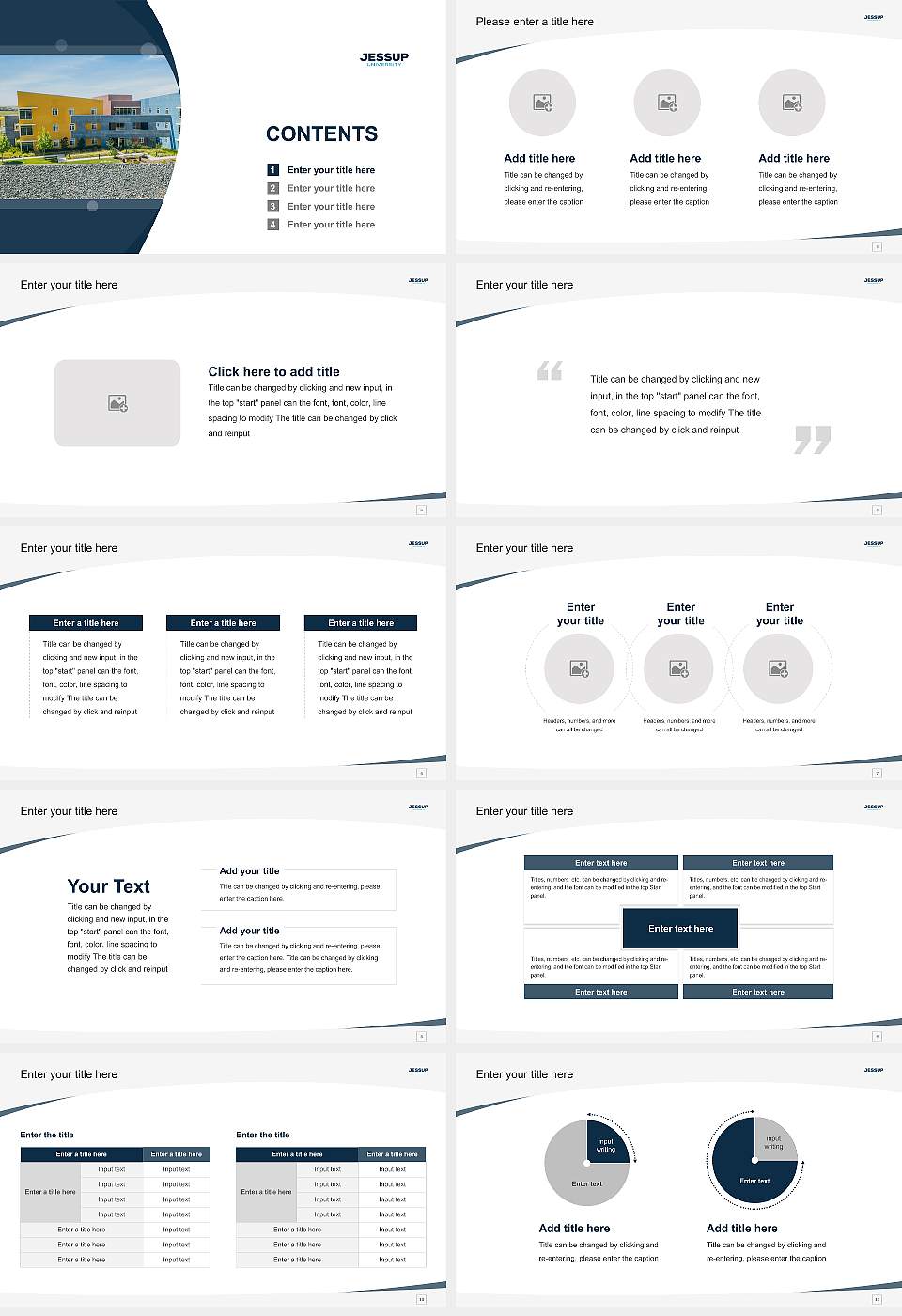 Jessup University Course/Courseware Creation PPT Template16:9 ratio PPT effect preview image2