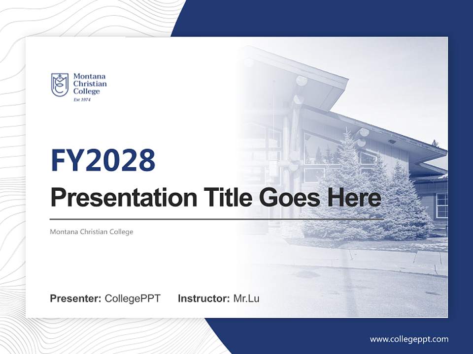 Montana Christian College Academic Presentation/Research Findings Report PPT Template4:3 ratio PPT effect preview image5