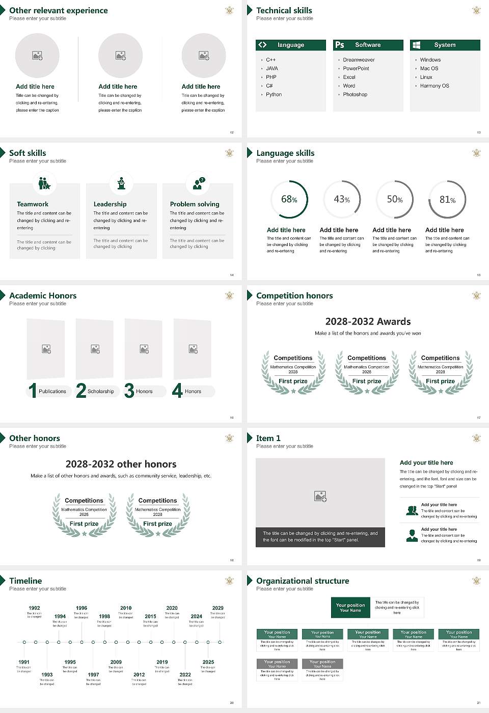 College of William & Mary Resume PPT Template16:9 ratio PPT effect preview image3