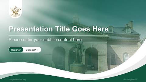 College of William & Mary Lecture Sharing and Networking Event PPT Template