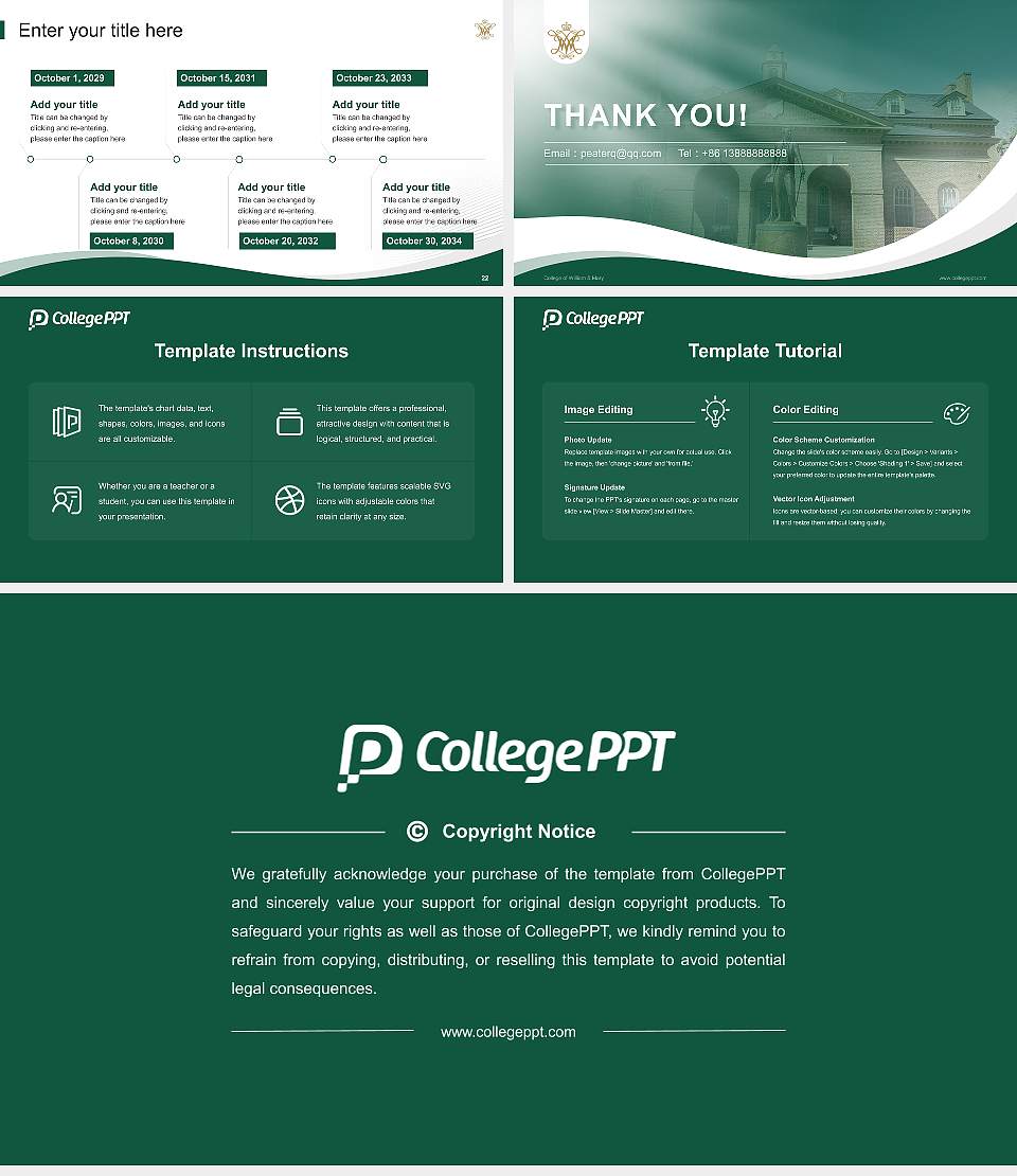 College of William & Mary Lecture Sharing and Networking Event PPT Template16:9 ratio PPT effect preview image4