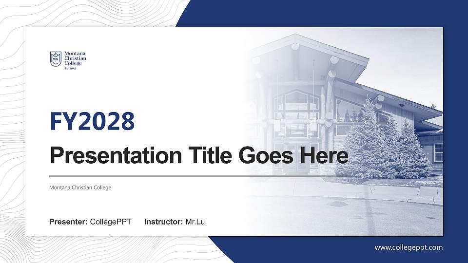 Montana Christian College Academic Presentation/Research Findings Report PPT Template16:9 ratio PPT effect preview image