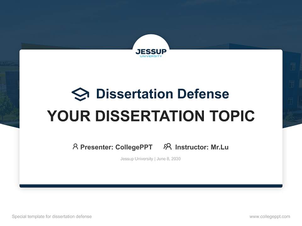 Jessup University Graduation Thesis Defense PPT Template4:3 ratio PPT effect preview image7