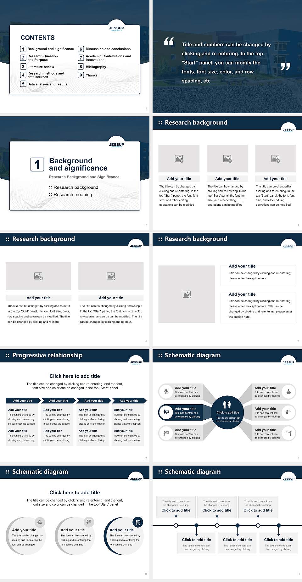 Jessup University Graduation Thesis Defense PPT Template4:3 ratio PPT effect preview image2