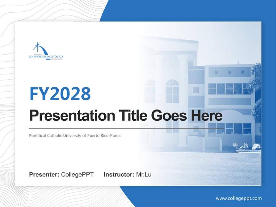 Pontifical Catholic University of Puerto Rico-Ponce Academic Presentation/Research Findings Report PPT Template4:3 ratio PPT effect preview image5