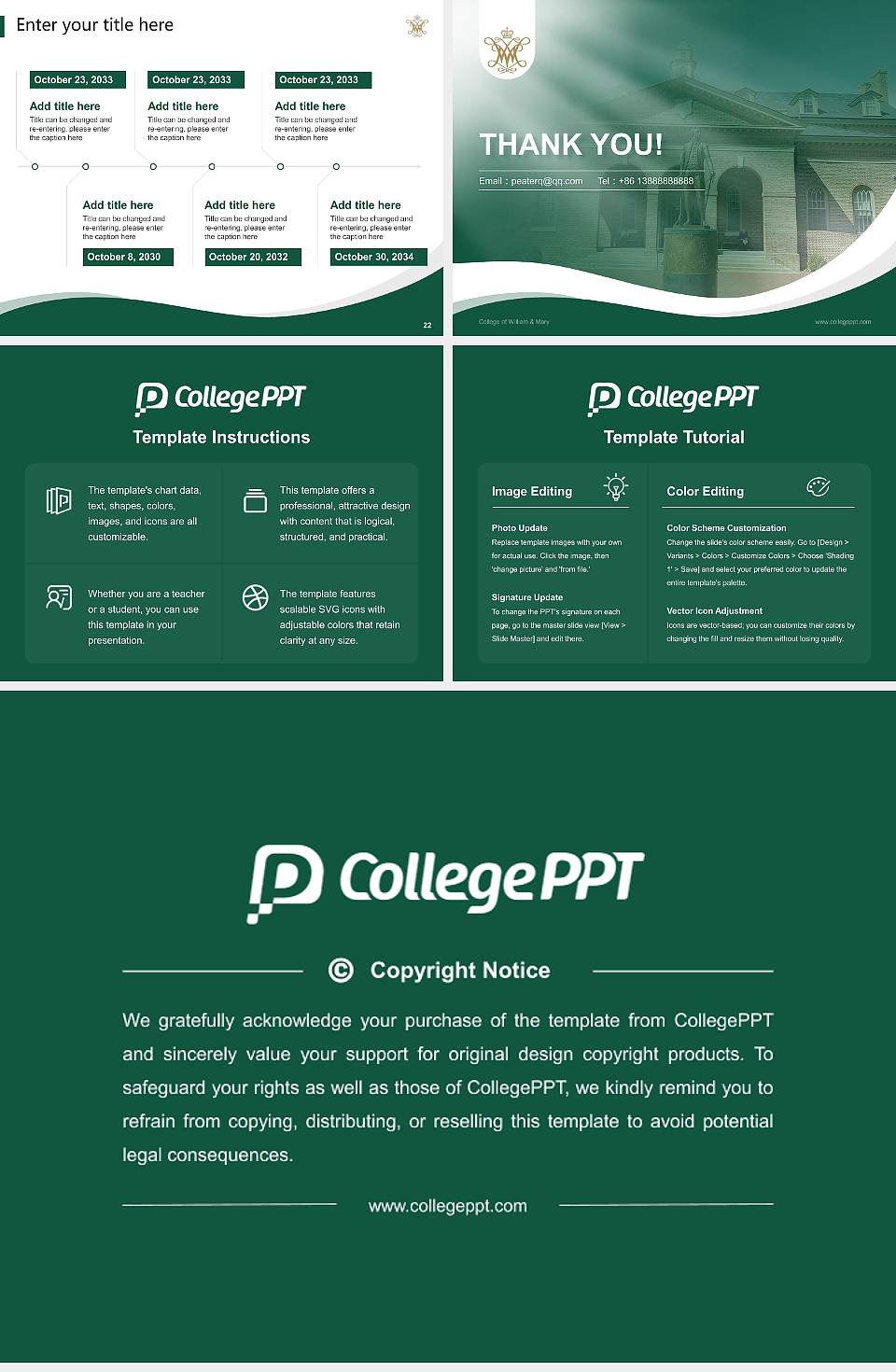College of William & Mary Lecture Sharing and Networking Event PPT Template4:3 ratio PPT effect preview image4