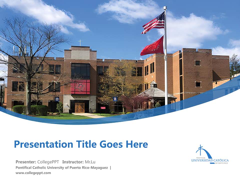 Pontifical Catholic University of Puerto Rico-Mayaguez Course/Courseware Creation PPT Template4:3 ratio PPT effect preview image5