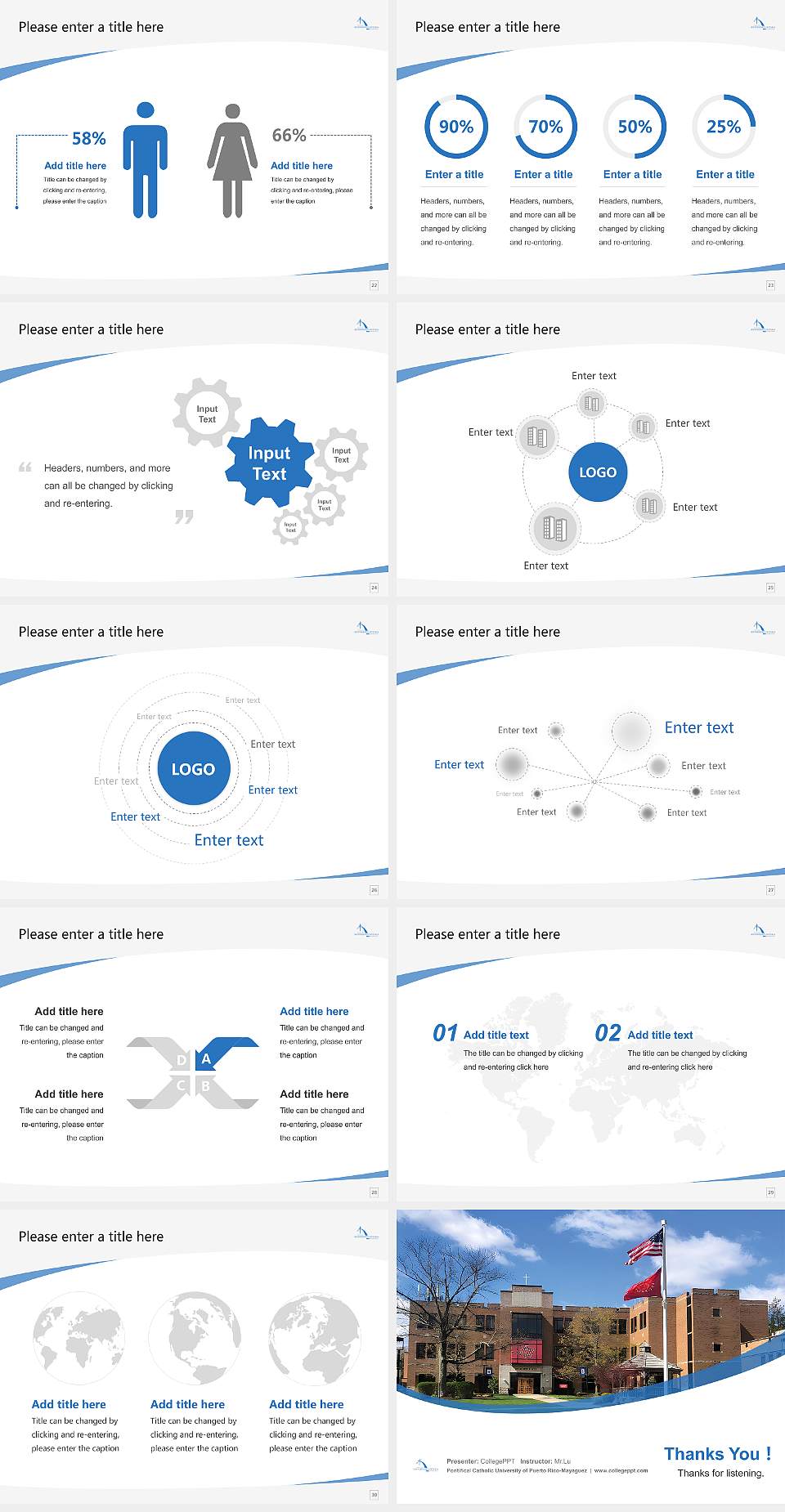 Pontifical Catholic University of Puerto Rico-Mayaguez Course/Courseware Creation PPT Template4:3 ratio PPT effect preview image4