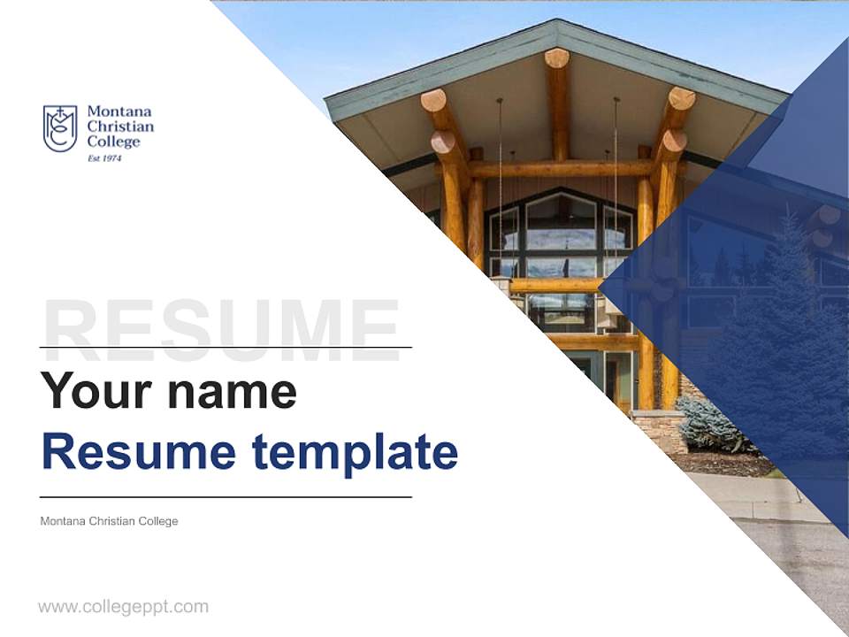 Montana Christian College Resume PPT Template4:3 ratio PPT effect preview image5
