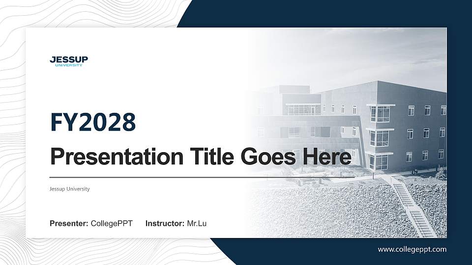 Jessup University Academic Presentation/Research Findings Report PPT Template16:9 ratio PPT effect preview image