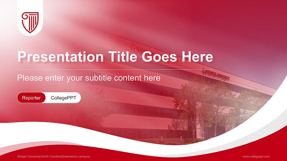 Strayer University-North Carolina(Greensboro campus) Lecture Sharing and Networking Event PPT Template16:9 ratio PPT effect preview image