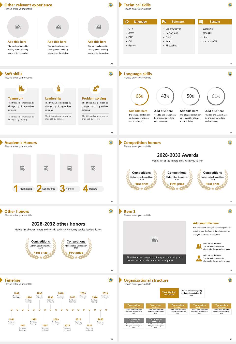 Yeshivath Beth Moshe Resume PPT Template16:9 ratio PPT effect preview image3