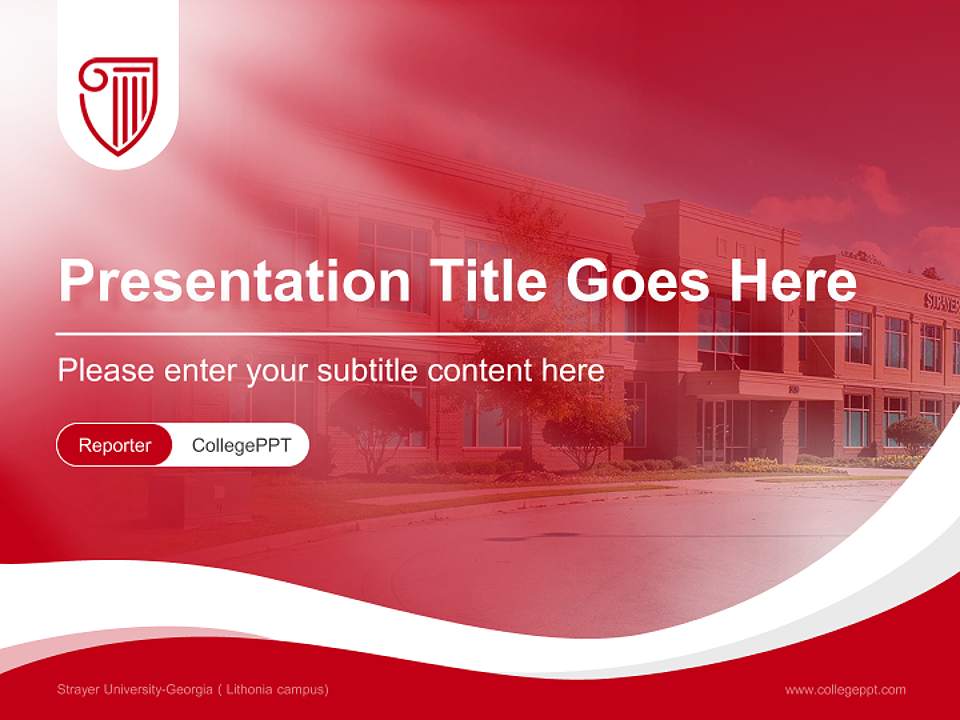 Strayer University-Georgia（Lithonia campus) Lecture Sharing and Networking Event PPT Template4:3 ratio PPT effect preview image4