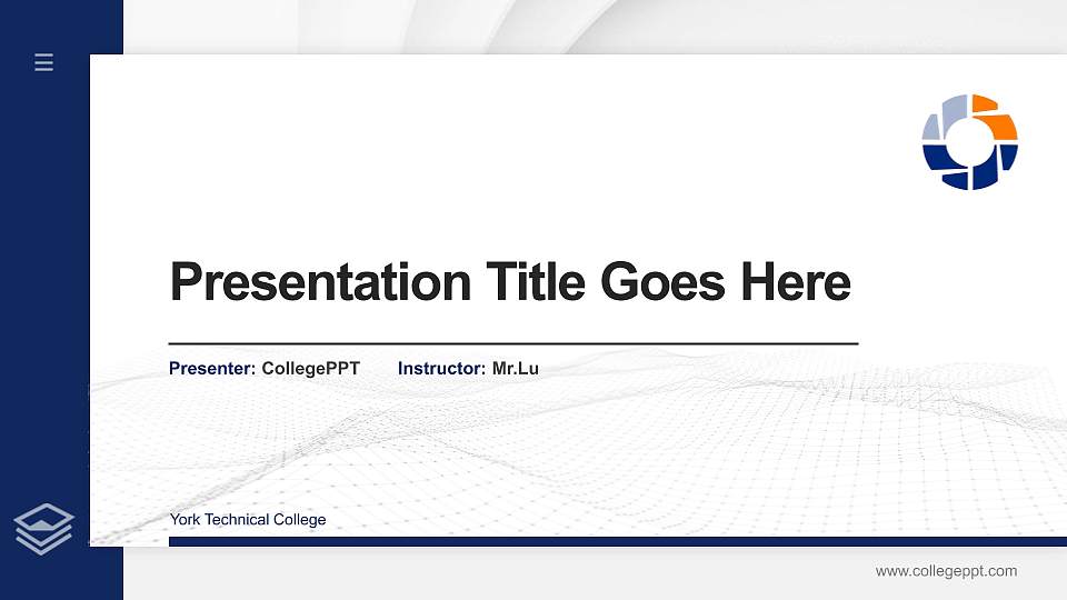 York Technical College Thesis Proposal/Graduation Defense PPT Template16:9 ratio PPT effect preview image