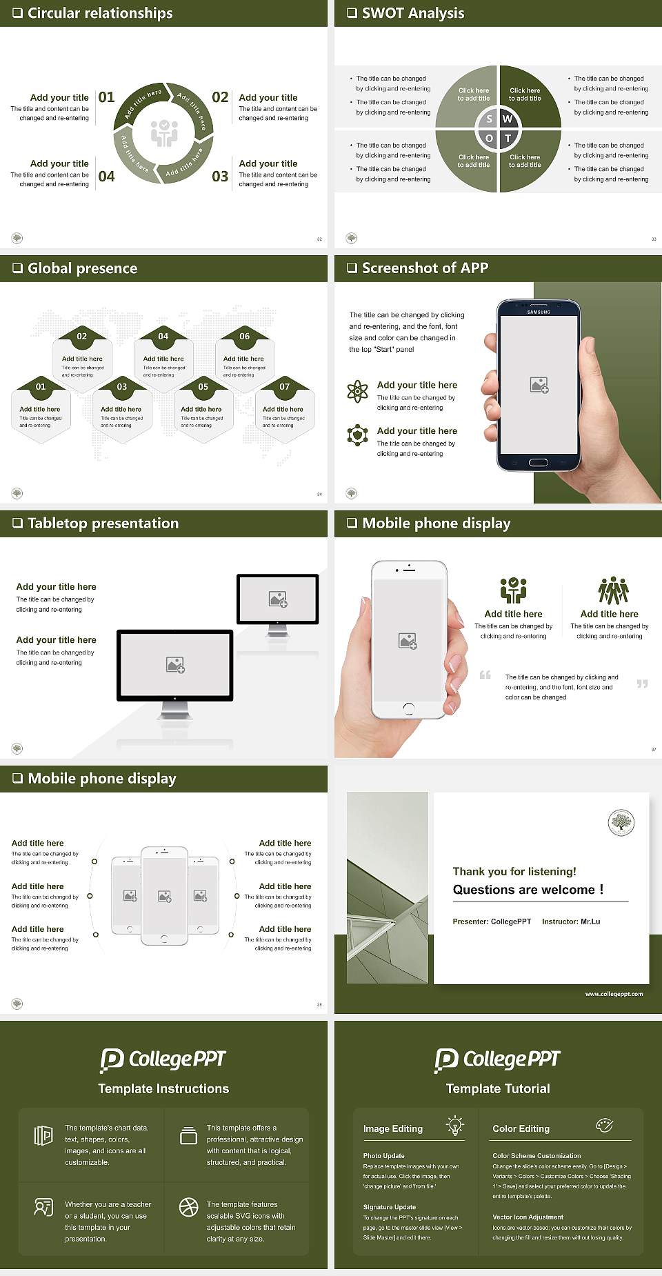 Zaytuna College General Purpose PPT Template4:3 ratio PPT effect preview image5