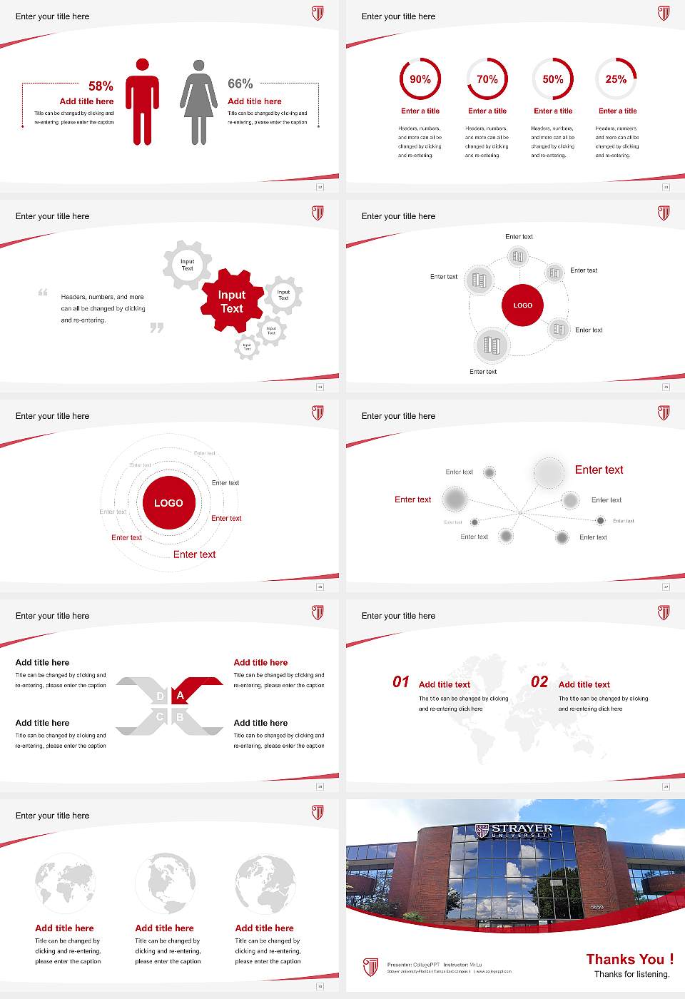 Strayer University-Florida（Tampa East campus） Course/Courseware Creation PPT Template16:9 ratio PPT effect preview image4