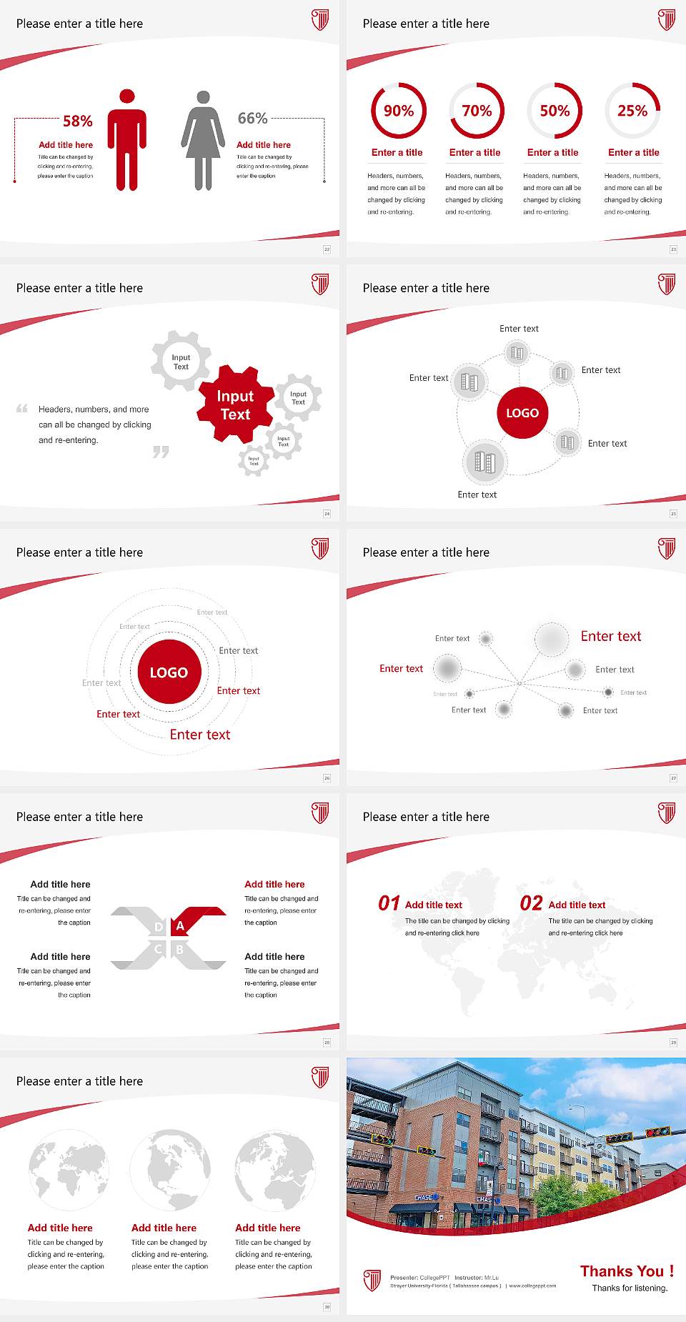 Strayer University-Florida（Tallahassee campus） Course/Courseware Creation PPT Template4:3 ratio PPT effect preview image4